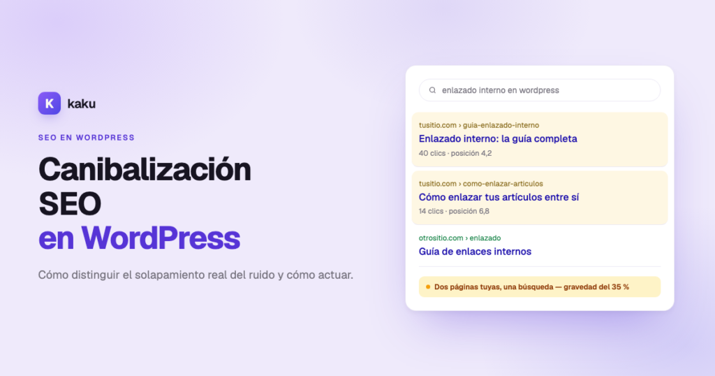 Dos páginas del mismo sitio compitiendo por la misma búsqueda en Google