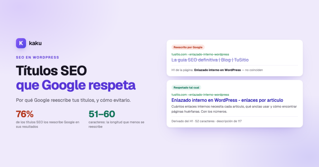 Título SEO y meta description en el resultado de Google