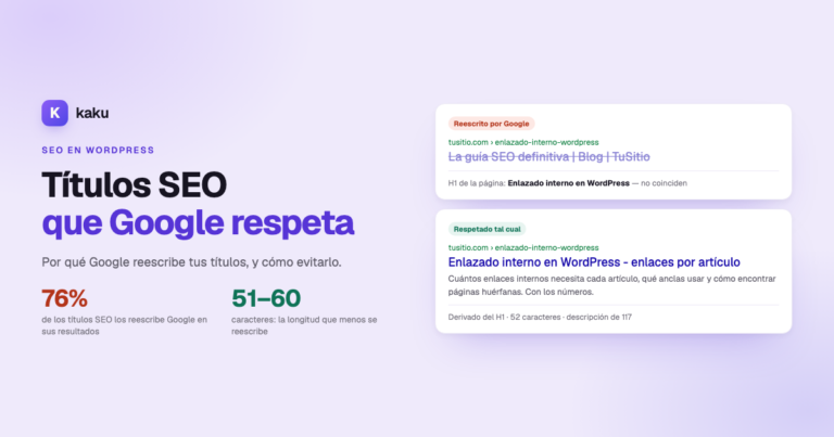 Título SEO y meta description en el resultado de Google